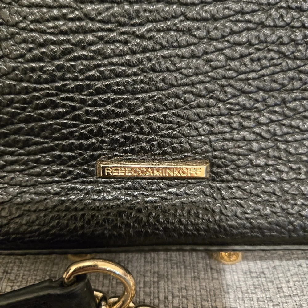 Rebecca Minkoff Black Crossbody Chain Wallet with Gold Hardware